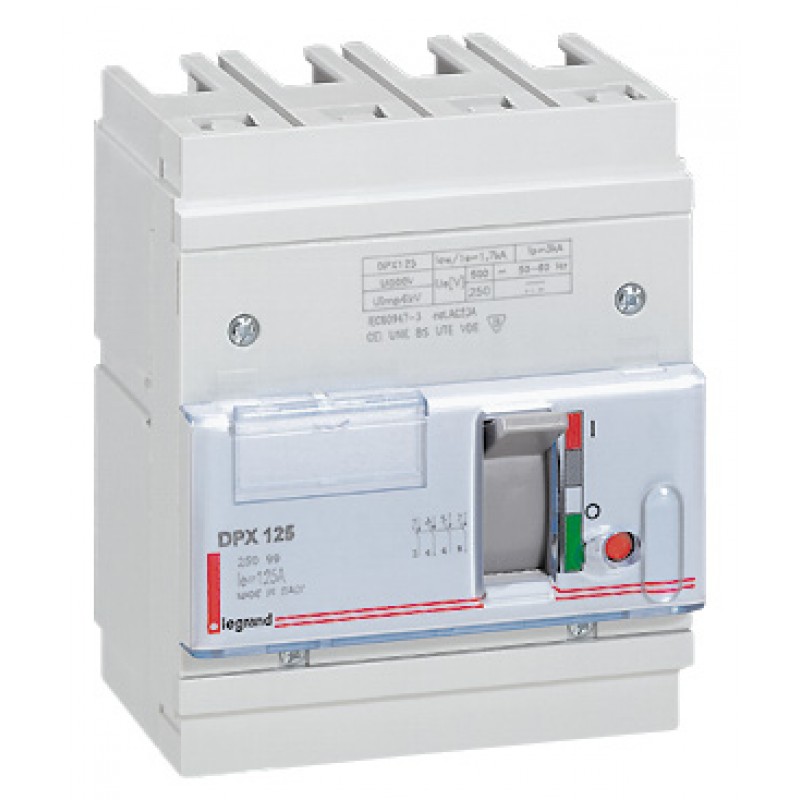 LEGRAND 025099 Interrupteur à déclenchement libre DPX-I 125-4P-125 A ...