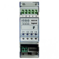 Contrôleur de rail DIN 50/60 Hz - 4 relais indépendants