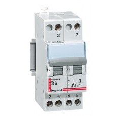 Interrupteur inverseur Lexic - double va-et-vient - 400 V~ - 20 A - 2 mod