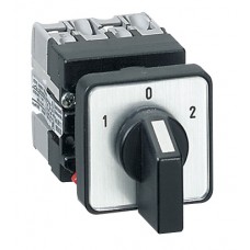Mini-commutateur - inverseur avec position arrêt - 1P - 2 contacts -fixation Ø22