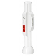 Colonnette DLP à équiper - 4 compartiments - h. 0,68 m - blanc