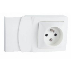Cadre app. saillie 1 poste - pose le long des moulures DLPlus ép. 16 - blanc
