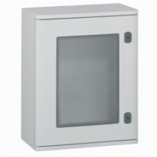 Coffret polyester Marina - IP66 IK10 - RAL 7035 - 1220x810x300 mm - porte vitrée