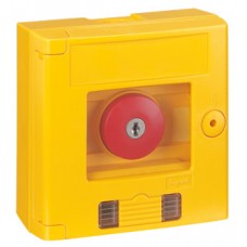 Coffret de sécurité ''bris de glace'' - coup de poing - jaune + voyant - saillie