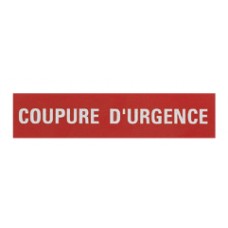 Etiquette autocollante ''coupure d'urgence'' - pour réf. 38098