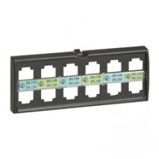 Repère vierge pour bloc doubleur 6 connecteurs RJ45 LCS2
