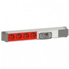 Bloc nourrice - 4x2P+T détrompage + disjoncteur différentiel Ph+N - 16 A - 30 mA - à connecter