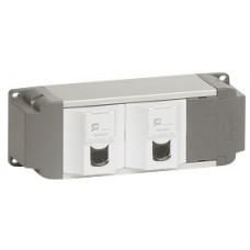Bloc nourrice - 2 x RJ 45 Cat. 6 FTP - 2 modules - à connecter
