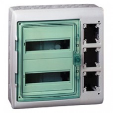 Coffret-polyvalent-448 x 460 mm-24 modules-3 ouvertures