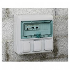 Coffret-pour prises-340 x 335 mm-13 modules-3 ouvertures