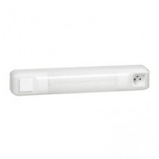Applique fluorescente - 18W-IP44  - IK 04 - applique + interrupteur + prise rasoir