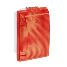 Hublot Plexo étanche -IP54/IK08- lampe incandescence 75 W - diffuseur rouge