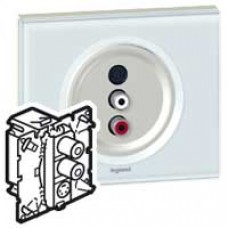 Prise triple audio/vidéo 2 RCA et 1 S-vidéo Céliane