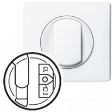 Enjoliveur Céliane - prise simple pour réseau Optimum - blanc