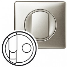 Enjoliveur Céliane - prise téléphone RJ 45 + TV simple - titane