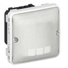 Interrupteur automatique Prog Plexo composable gris/blanc - avec neutre - 3 fils