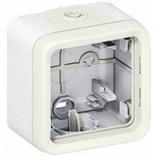 Boîtier à embouts Prog Plexo composable - 1 poste - blanc