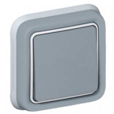 Va-et-vient Prog Plexo complet encastré gris - 10 AX
