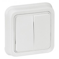 Support plaque Prog Plexo composable blanc Artic - 1 poste
