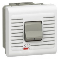 Disjoncteur Mosaic - magnéto thermique 1P+N - 230 V - 10 A - 2 modules - blanc
