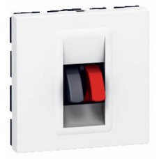 Prise haut-parleur Mosaic - 2 modules - blanc