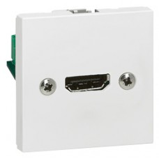 Prise audio vidéo Mosaic - HDMI - 2 modules - blanc