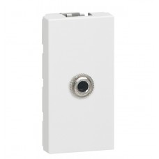 Prise audio Mosaic - jack 3,5 mm femelle à souder - 1 module - blanc