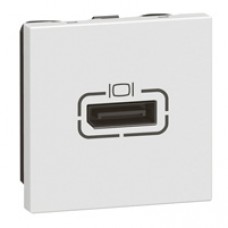 Prises Display port - à visser - 1 module - blanc