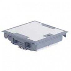 Boîte de sol haut. 75-105 - 6x2P+T (3 détromp) + 3xRJ 45 - 18 modules - couv inox