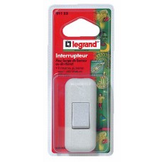 Interrupteur à bascule touche de couleur - 2 A - fil souple - blanc (blister)