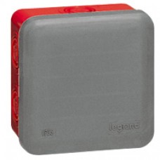 Boîte carrée 80x80x45 étanche Plexo gris - pour presse-étoupe ISO