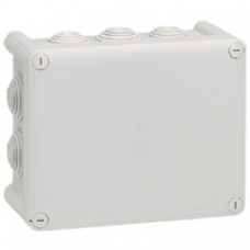 Boîte rectangulaire 155x110x74 étanche Plexo gris - embout (10) -IP55/IK07- 750°C
