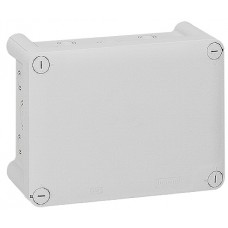 Boîte rectangulaire 155x110x74 étanche Plexo gris - entrée défonç (20) -IP55/IK07- 750°C