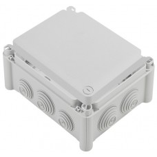 Boîte rectangulaire 180x140x86 étanche Plexo gris - embout (10) -IP55/IK07- 750°C