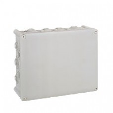Boîte rectangulaire 360x270x124 étanche Plexo gris - embout (24) -IP55/IK07- 750°C