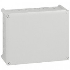 Boîte rectangulaire 360x270x124 étanche Plexo gris-entrée défonç (36) -IP55/IK07- 750°C
