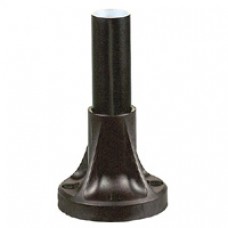 Tube support + pied de fixation l=80mm aluminium noir