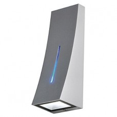 DELWA BLUE LED wall lamp, white + blue LED, silvergrey