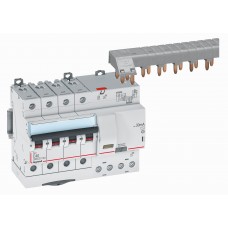 Disjoncteur différentiel mono DX³ 6000-vis/auto-4P-400V~-40A-typeAC-30mA-10kA-courbe C-tête Legrand