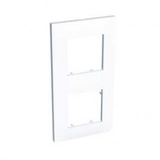 Plaque 2 postes - montage vertical - entraxe 57 mm - antimicrobien