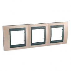 Plaque 6M triple horizontal Cuivre d'onyx Graphite