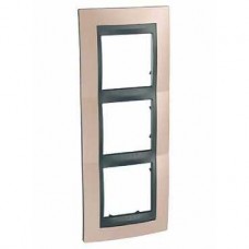 Plaque 6M triple vertical cuivre onyx/Graphite