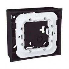 Boîtes pour montage en saillie + fix. clipsage 2M 9 trous poinçonnés Graphite grey