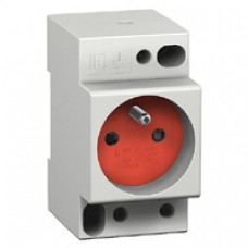 Prise avec fond orange PC-modulaire-2P+T-16A-250V