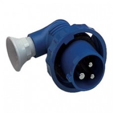 Fiche mobile coudée 16A 2PT 200-250V IP67 50-60HZ