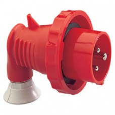 Fiche mobile coudée 16A 2PT 380-415V IP67 50-60HZ