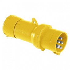 Fiche mobile industrielle-droite-32A-3P+N+T-100..130V CA-IP 44