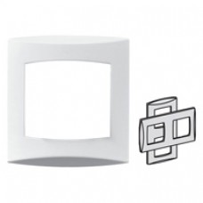 Plaque chrome velours double hor/ver 71mm Métal