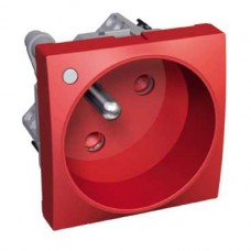 Prise de courant lumineuse Rotoclip 16A 250V CA 2 P + T rouge à détrompage