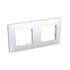 Plaque Blanc 2 postes 80 x 152mm horizontal